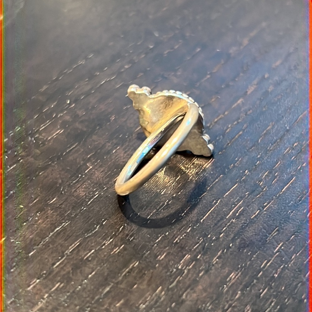 Sterling Silver Rainbow Moonstone Statement Ring - image 2